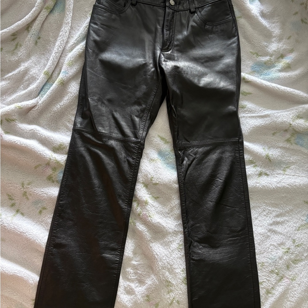 LAST CHANCE: Vintage GAP Black 100% Leather Boot Cut Low Rise Pants